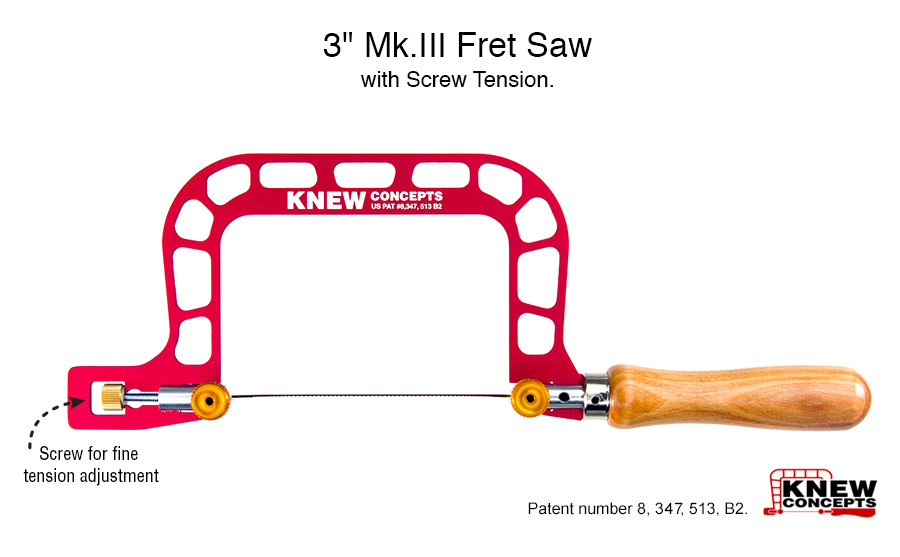 Knew Concepts 5” Mk.III Fret Saw With Lever Tension And Swivel Blade Clamps