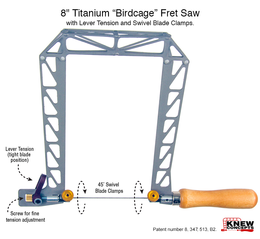 Knew Concepts Titanium “Bird Cage” Precision Crafted Fret Saws