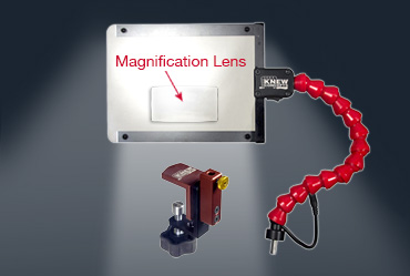 Accessory Plate Package with LED Illuminated Flex Mount Face Shield and Magnified Lens with Mini Bench Clamp